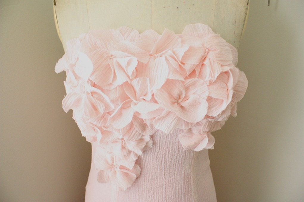 Strapless petal dress Light Pink