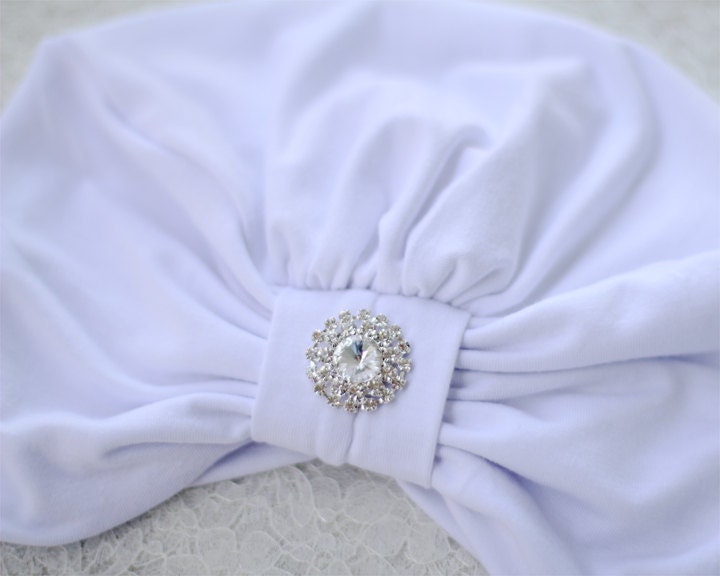 White Jersey Knit Turban - Lots of Colors