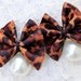 Leopard Print Bow and Pearl Dangle Earrings