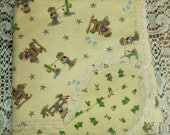 Cowboy Teddy Bears Blanket Set