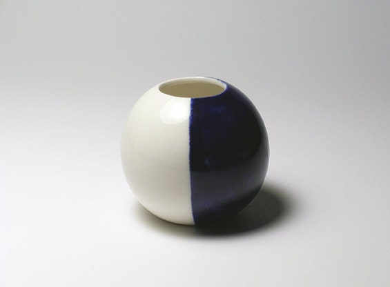 Mini White and Blue Vase