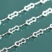 Sterling Silver Bulk Chain - 5 feet crinkle chain 5mm x 2mm - SAVE 5 PERCENT
