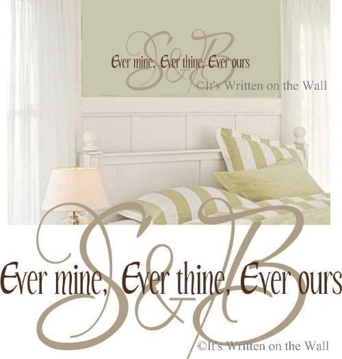 Ever Mine Ever Thine Ever Ours Personalized Initials 15x30