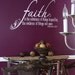 Faith is the substance of things hoped for Hebrews 11:1 Vinyl Lettering Wall Saying 61 Vinyl Colors