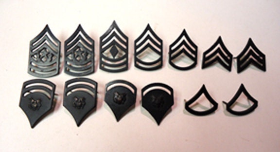 Vintage Lot Of Us Army Collar Rank Pins Instant By Pedal2metal