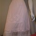 vintage CHIFFON slip floral lace pleated hem LINGERIE pink