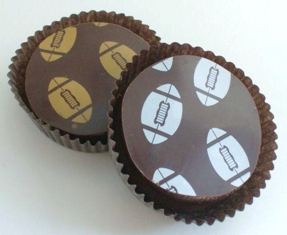 Designer Dark Chocolate Covered Oreos -Superbowl Football Design