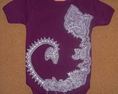 Organic Yoranna II Onesie --- hand painted one of a kind.  FREE DOMESTIC SHIPPING.