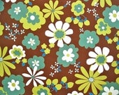 Japanese Cotton Canvas - Springtime in Green - Half Yard