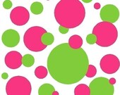 Set of 130 Polka Dots two colors (you choose colors) Wall Decal Stickers Kids Room Decor Vinyl Circles LARGE SET