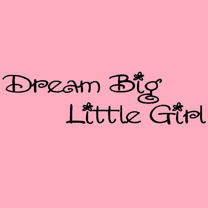 Dream Big Little Girl 10x40  vinyl lettering wall decal sticker
