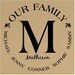 Custom Our Family Monogram Circle Vinyl Lettering Wall Decal Great Wedding Gift