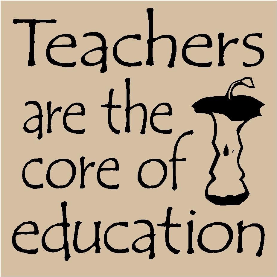 T57- Teachers are the core of education 12x12  vinyl wall art decals lettering words home decor sayings quote stickers