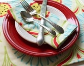 SALE 25% off - Placemats with Matching Napkins Set of 4 with Heather Bailey Fabric