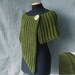 Knitted poncho - asymmetrical and very beautiful for autumn (color like grass)