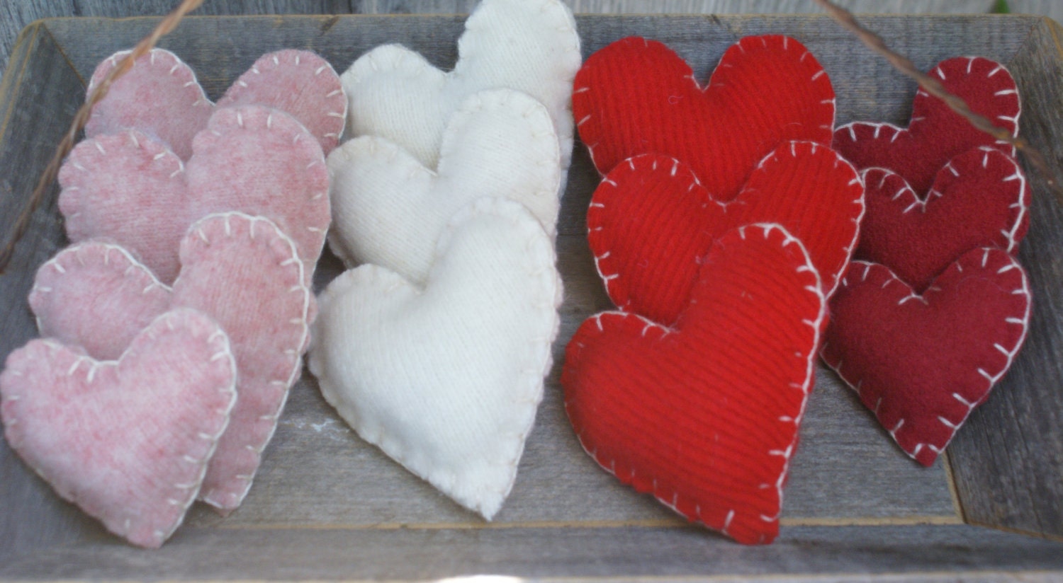 Handmade Knit Wool Hearts