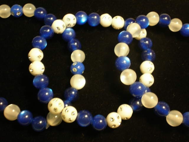 Blue & White Stretch Bracelet