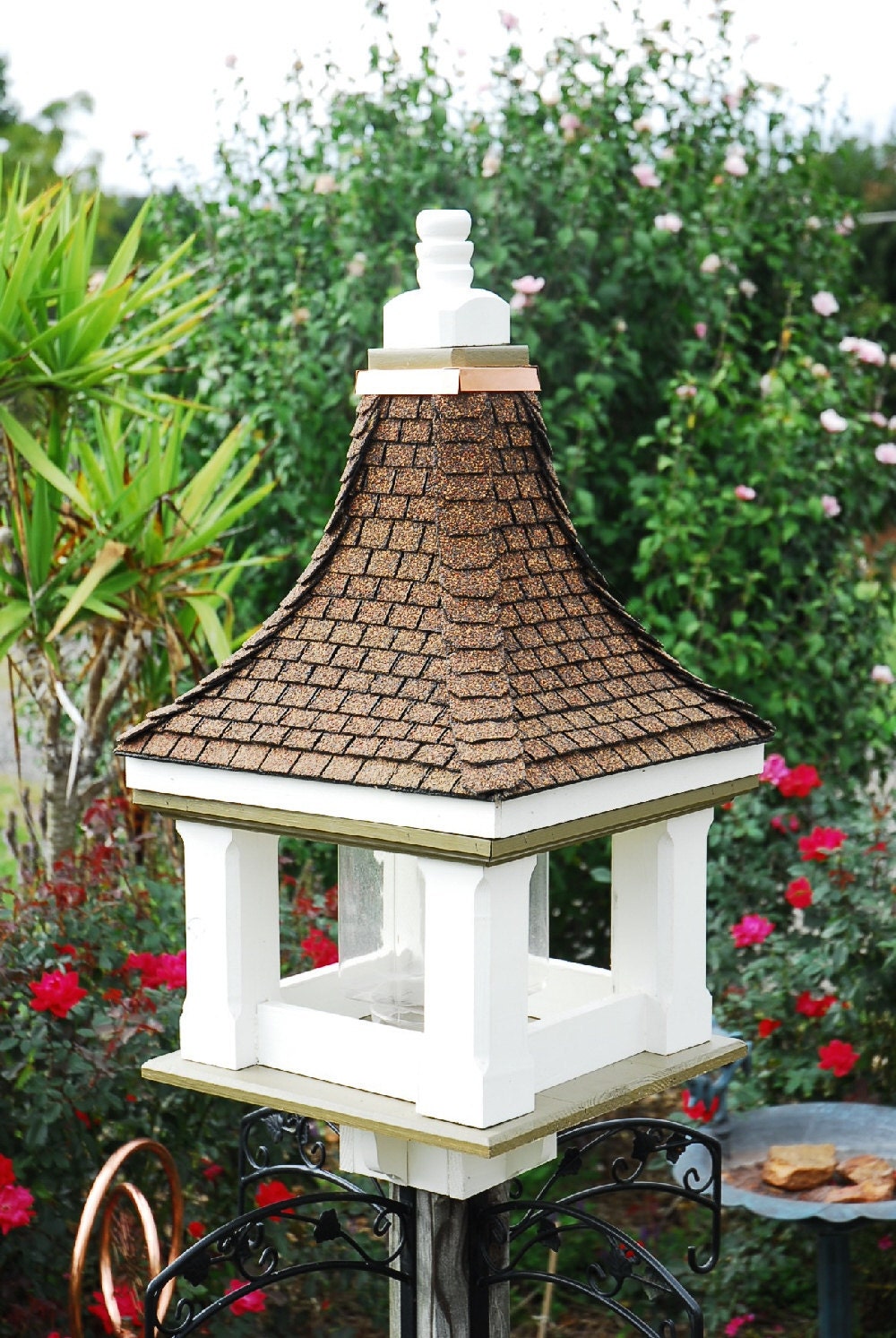 Handcrafted Bird Feeder Architectural Design Bird Feeder Decorative Large Traditional Elegant