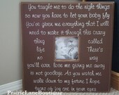 Large 20x20 Hand Painted Picture Frame Created Just for you  Pick the Color Font and Quote