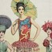 1920s Art Deco French Floral Fashion - Masquerade Costumes - Color Engraved Print