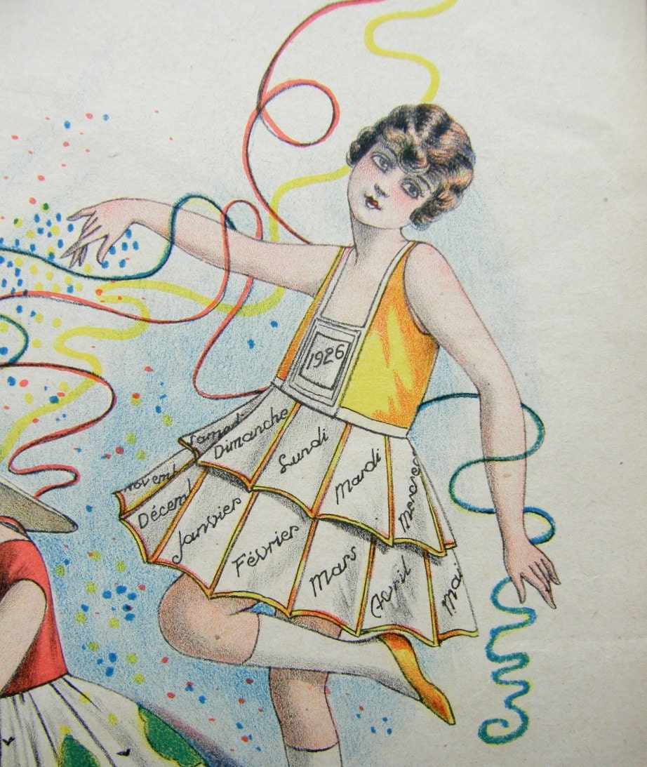 Art Deco French Fashion Print: 1926 Travestissements Enfantins - Girls Masquerade Costumes - RESERVED for DReiss