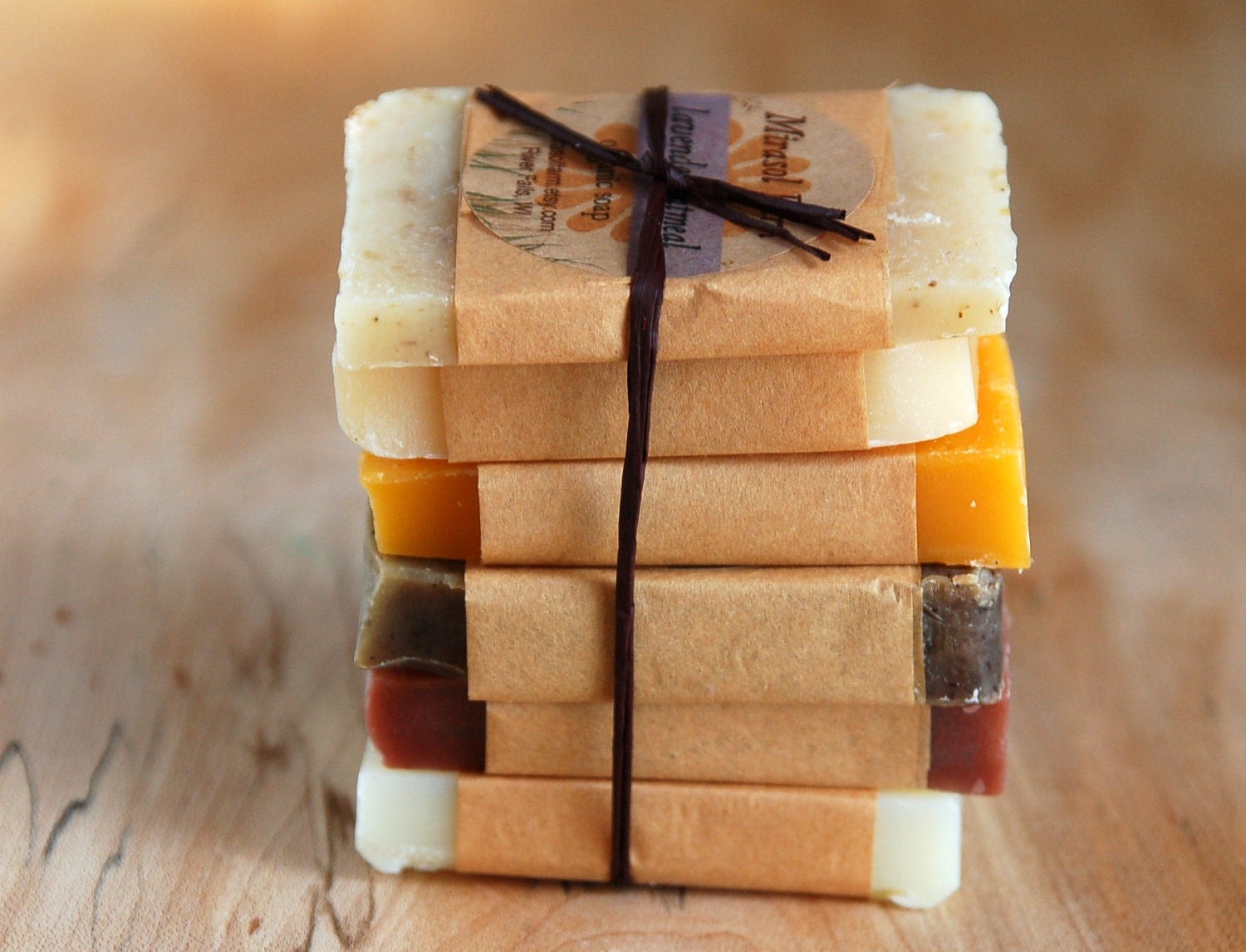 Organic Soap Sample Pack. Soap samples for guests or gifts. 6 travel soaps. Vegan soap. Natural and botanical. - mirasolfarm