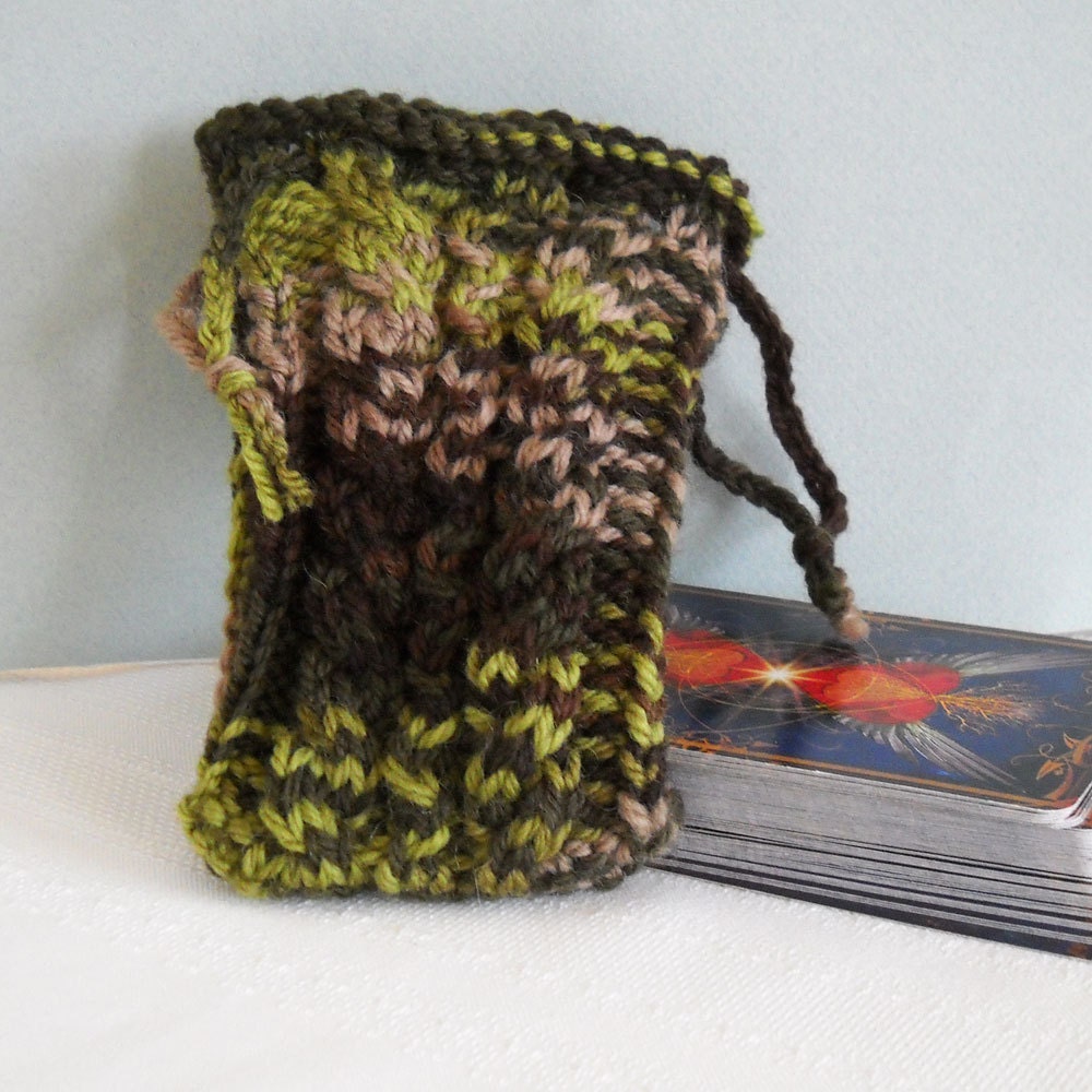Deep Woods Tarot Rune Knitted Keepsake Bag SALE