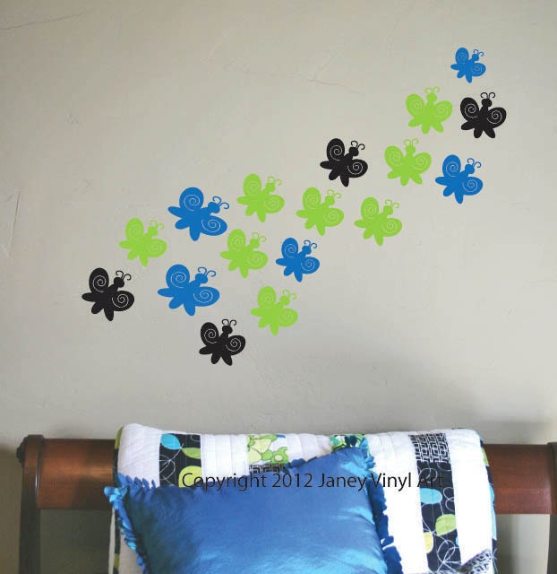 Butterflies - Butterflies in Flight - Butterfly Wall Decal - Vinyl Wall Art - Girls Room - Nursery Wall Decor - Butterly Graphic - Nursery
