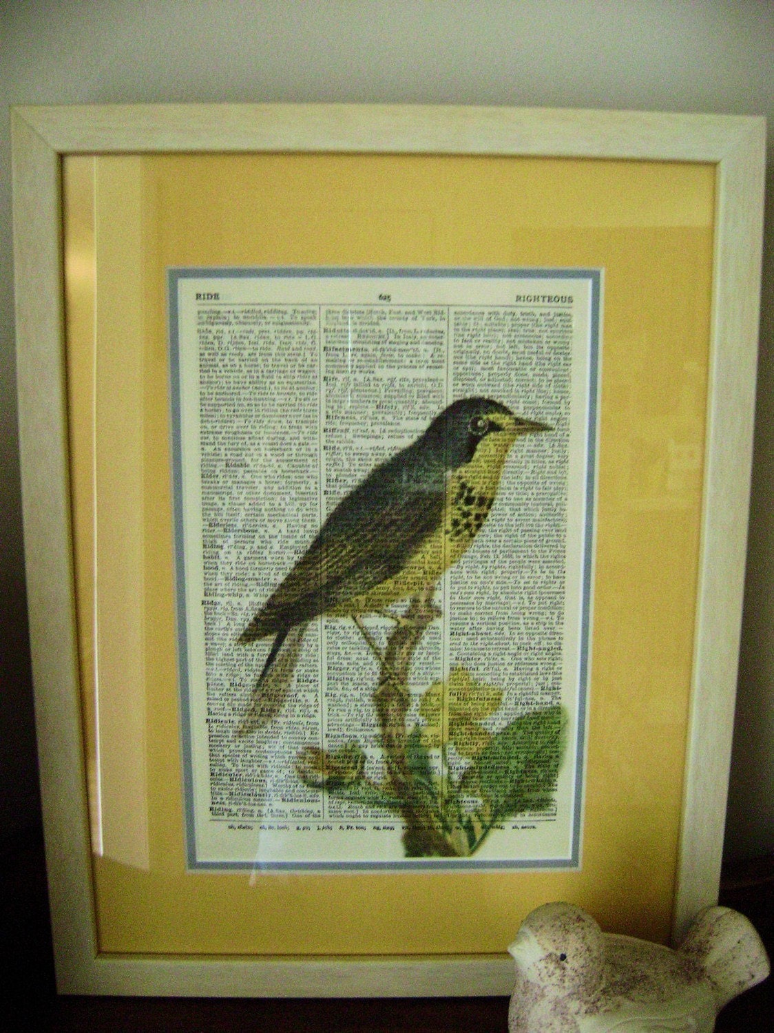 Make a Wish Dandelion Vintage Dictionary Page Art
