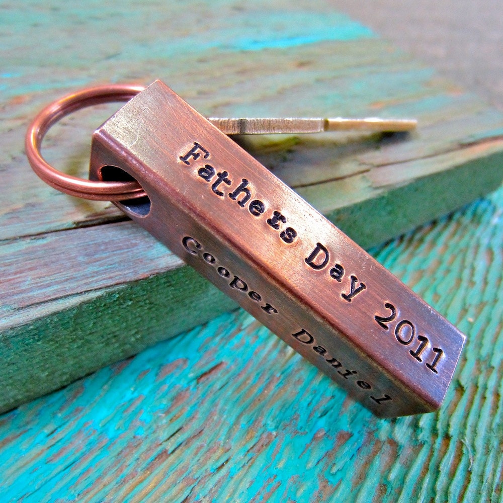 XL Copper Bar - personalized keychain