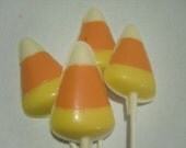 A dozen Candy Corn Lollipops