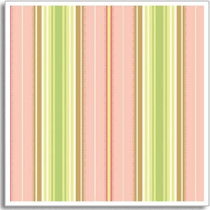 Heather Bailey Fabric - Lounge Stripe Peach from Freshcut Collection 1 yard