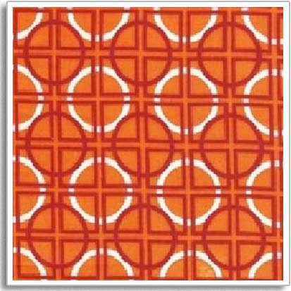 Rober Kaufman Fabric - Circles Orange - Metro Living Collection 1 FAT QUARTER