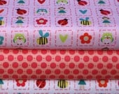 Riley Blake Fabric - Pink Sweet Dots / Squared Pink / Squared White 1/2 Yard Bundle
