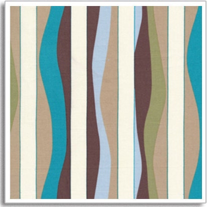 Annette Tatum Fabric - Mod Stripe Teal from Mod Collection 1 FAT QUARTER