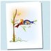 Love card , love bird card,Spring Love bird, handmade greeting card