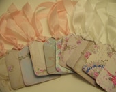 Floral Antique Wallpaper Vintage Ephemera Tags - Set of 12