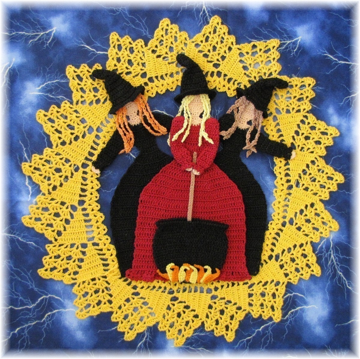 Double, Double, Toil and Trouble Doily PDF Crochet Pattern