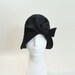 60s Cloche Vintage 1960s Vintage Black Hat / S