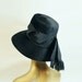 Vintage Hat 1960s Vintage Black Felt Anita Pineault Sz S