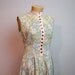 vintage 1950s pastel green pink blue house day dress // buttons // klimt pattern