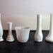 Set of 5 Vintage White Milk Glass Bud Vases and Planter - Instant Collection