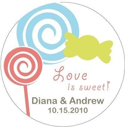 Candy Buffet Stickers DE006CI - Pick Your Size