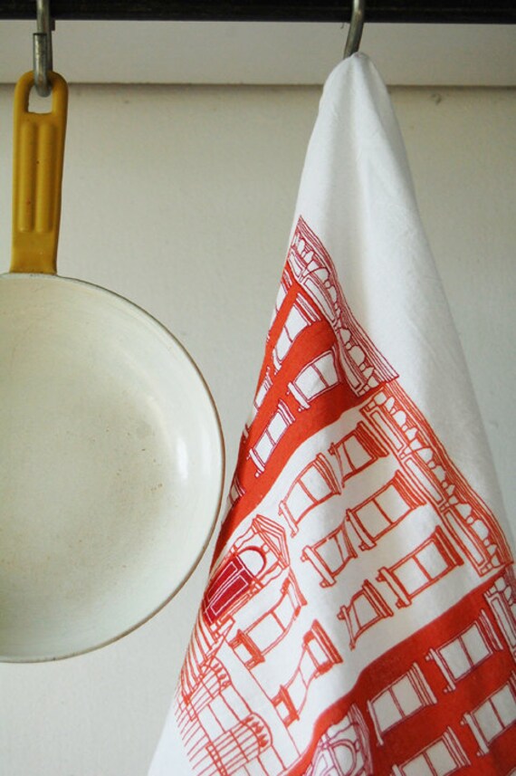 Brownstones Tea Towel