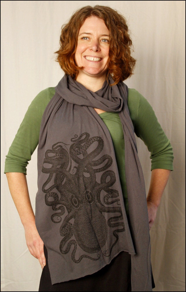 Gray Nimrod Sheer Cotton Scarf