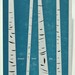 SALE 12 Letterpress Birch Tree Holiday / Christmas Cards - Peace Love Joy