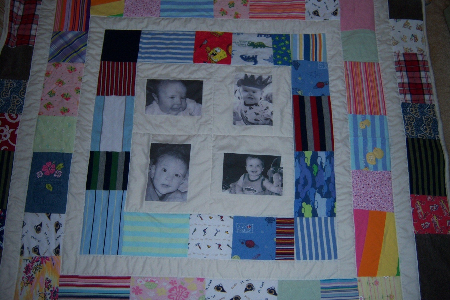 Custom Baby Clothes Quilt