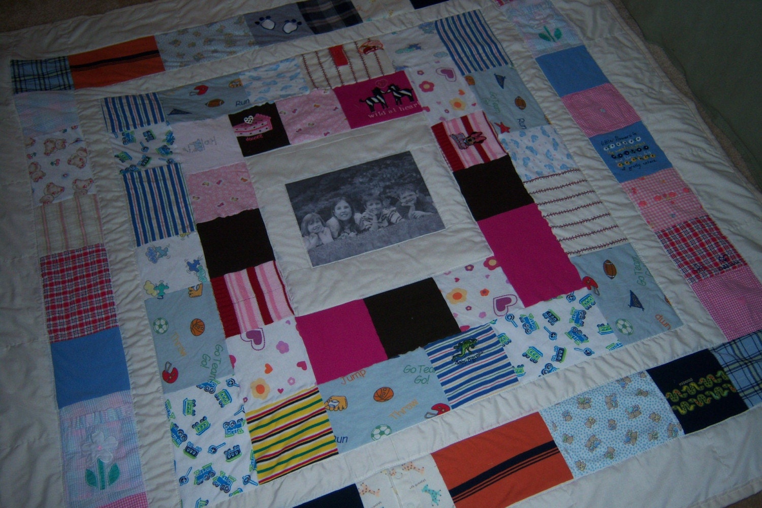Custom Baby Clothes Quilt