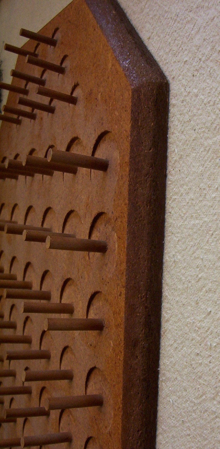 Non-Profit Vintage 1979 Wood Hanging Thread Spool and Bobbin Holder or Rack 100% of Sale Price to Animal Rescue