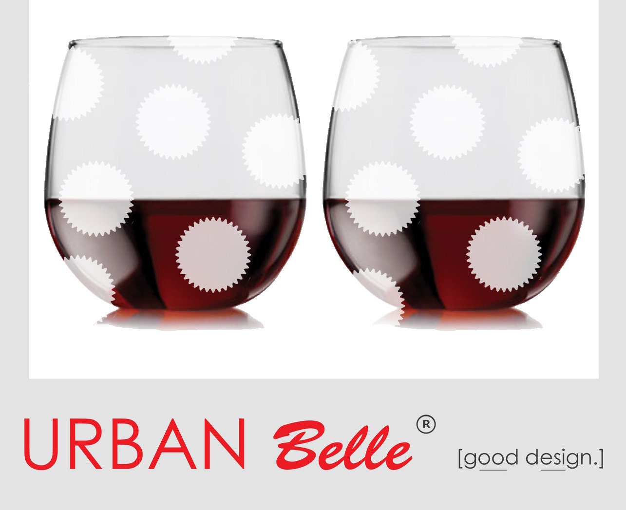 Starburst Red Wine Glasses - Set of 2